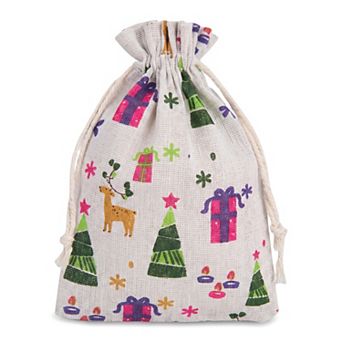 1 Pack Gift Bags Thick Durable Sturdy With Handles Drawstring Closure