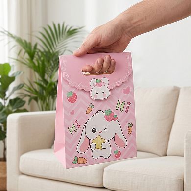 6 Pcs Assorted Color Gift Bags with Handles for All Occasions and Events