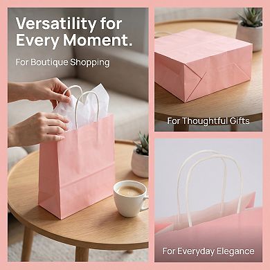 10 Pack Gift Bags Paper Bags Thick With Handles Premium Boutique