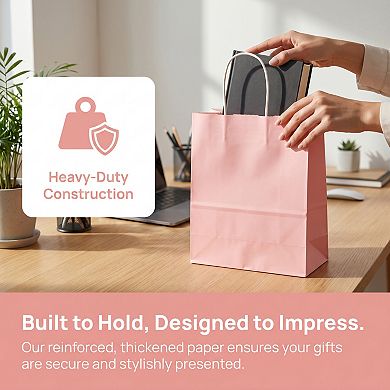 10 Pack Gift Bags Paper Bags Thick With Handles Premium Boutique
