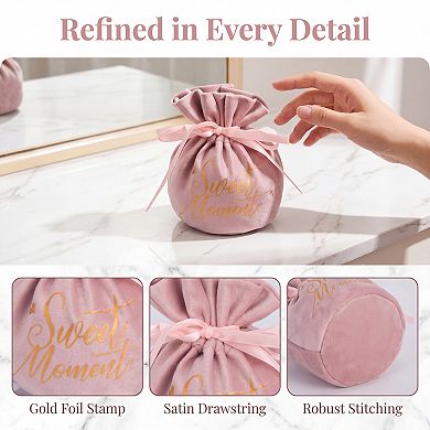 6 Pack Drawstring Bags Thick Durable Reinforced Luxurious Mini
