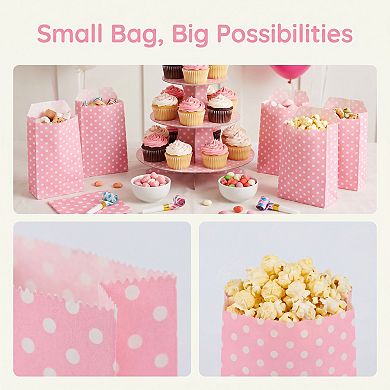 6 Pack Multicolor Polka Dot Mini Gift Bag for Jewelry and Small Gifts