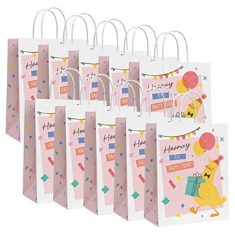 10 Pack Gift Bags Thick Reinforced Cartoon Baby Shower Birthday Party