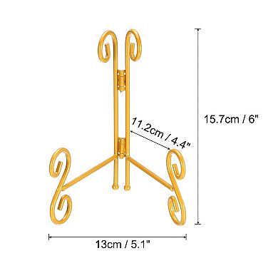6.2''Plate Stand for Display Iron Decorative Plate Holders Folding Display Stand Easel