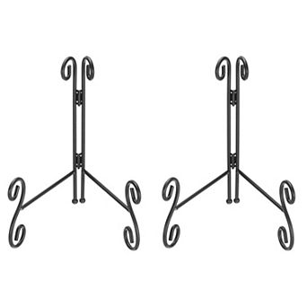 2 pc 7.9''Plate Stand, Iron Decorative Plate Holders Folding Display Stand Easel