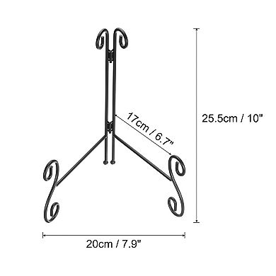 10''Plate Stand for Display Iron Decorative Plate Holders Folding Display Stand Easel