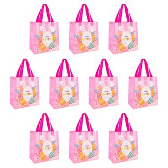 10 pc Themed Gift Bag with Handles for All Occasions and Celebrations 8.7"Lx4.3"Wx9.1"H