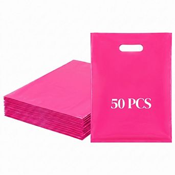 50 Pack of Durable Gift Wrap Solutions Premium Waterproof Present Bags for Clothes 7.9"x10.6"