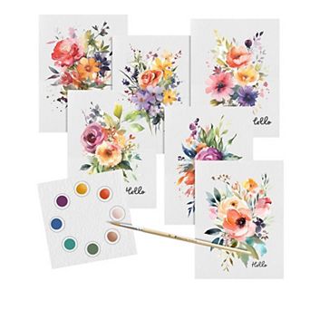 All-in-One Watercolor Art Prints + Postcards: Vibrant Botanicals