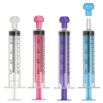 4 pc Feeding Syringes with Cap, Plastic Syringes Pet Feeding