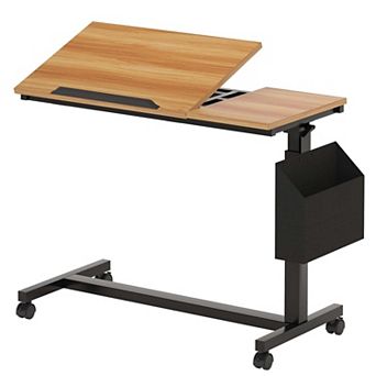 Tribesigns Height Adjustable C Shaped End Table Desk