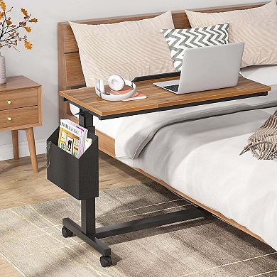 Tribesigns Height Adjustable C Shaped End Table Desk