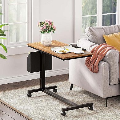 Tribesigns Height Adjustable C Shaped End Table Desk