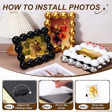 Cute Picture Frame 6 x 8 Inch Wavy Curved Photo Frame for Home Decor 1 Pcs
