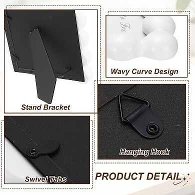 Cute Picture Frame 6 x 8 Inch Wavy Curved Photo Frame for Home Decor 1 Pcs