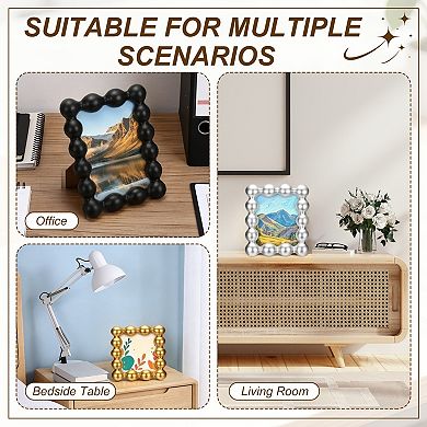Cute Picture Frame 6 x 8 Inch Wavy Curved Photo Frame for Home Decor 1 Pcs