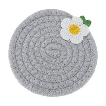 1 pc White Small Flower Mat Drink Coaster