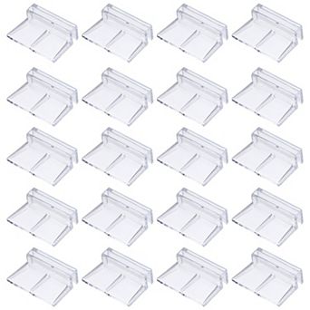 20 pc Transparent Acrylic Aquarium Lid Clips, Durable Cover Brackets for Rimless Fish Tanks