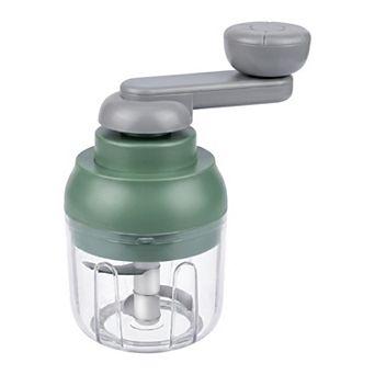 4.7x4.7 inch Garlic Vegetable Chopper Manual Food Processor Mini Food Grinder with Transparent Cup