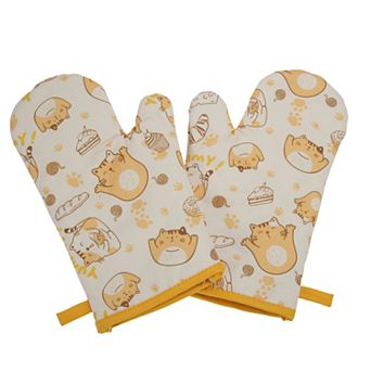 4.93" Oven Mitts, Heat-Resistant, Silicone Kitchen Mitts 1Pair