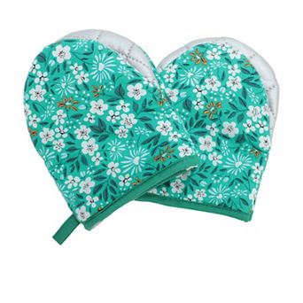 2 pc Oven Mitts, Heat Resistant Oven Mitts, Short Oven Mitts