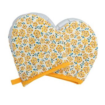 2 pc Oven Mitts, Heat Resistant Oven Mitts, Short Oven Mitts