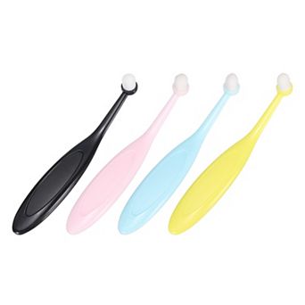 4 pc Pet Eye Brush, Tapered Fiber Bristles Tear Stain Remover with Ergonomic Plastic Handle
