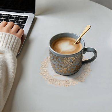 1Pc Embroidered‌ Openwork Drink Coaster
