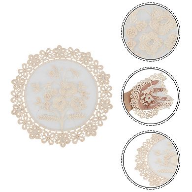 1Pc Embroidered‌ Openwork Drink Coaster