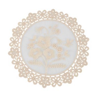 1 pc Embroidered‌ Openwork Drink Coaster