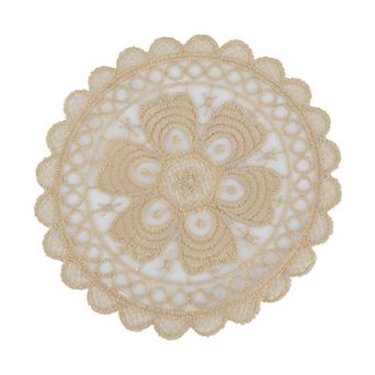 1 pc Reusable Embroidered‌ Flower Drink Coaster