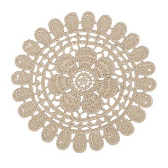 1 pc Polyester Yarn Durable Embroidery Drink Coaster, Camel