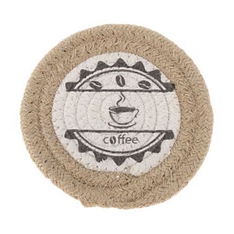 1 pc Coffee Drink Coaster Cotton Rope