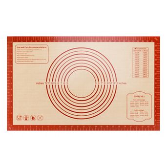 16x26 inch 1 pc Silicone Pastry Mat, Non Stick Baking Mat, Heat Resistant Dough Rolling