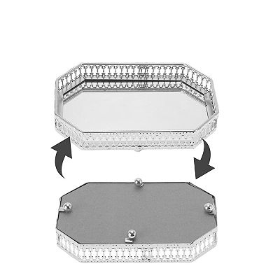 1Pc Rectangular Metal Perfume Tray, Candle Tray, Serving Tray, Decorative Tray