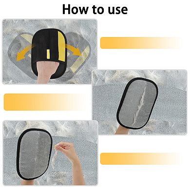 Pet Hair Remover Gloves for Shedding 1Pc Yellow