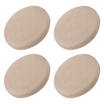 4 pc Upgraded Round Bar Stool Covers, Round Chair Covers Fit 12"-14", Elastic Chair Seat Slipcovers