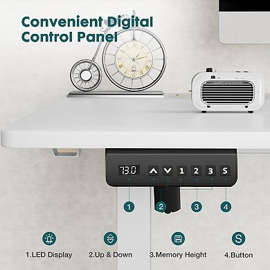 YIORTWO Electric Standing Desk Height Adjustable Computer Desk with Memory Presets