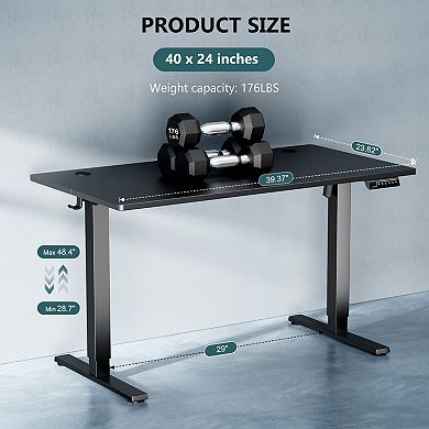 YIORTWO Electric Standing Desk Height Adjustable Computer Desk with Memory Presets