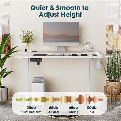 YIORTWO Electric Standing Desk Height Adjustable Computer Desk with Memory Presets