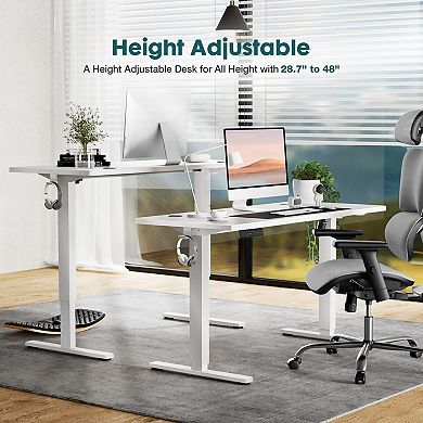 YIORTWO Electric Standing Desk Height Adjustable Computer Desk with Memory Presets