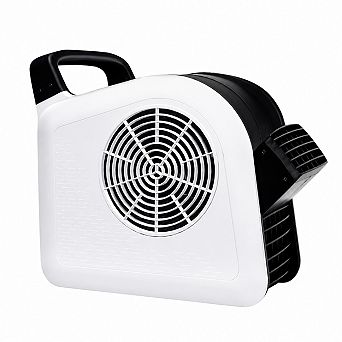 12 Inch High Velocity Utility Fan 3 Speed 2 AC Outlets 185 Degree Rotation White 1 pc
