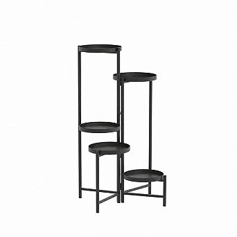 5 tier Metal Plant Stand with Round Trays for Indoor and Outdoor Display