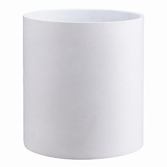 10 Inch Matte White Fiberstone Planter Pot with Drainage Plug and Mesh Screen