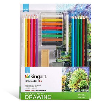 KINGART Drawing Art Set - 25 pc