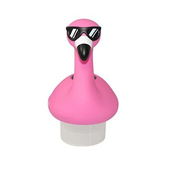 Flamingo with Shades Solar Power LED 3” Pool Chlorinator Large Capacity
