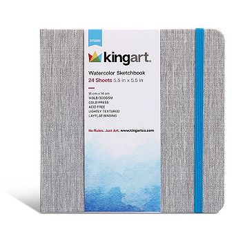 Hardcover Watercolor Sketchbook - 5.5 in x 5.5 in 140 lb (300 GSM) - 24 Sheets