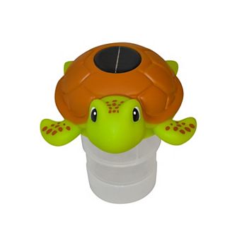 Sea Turtle Solar Power LED 3” Pool Chlorinator Heavy-Duty Floating Chemical Dispenser