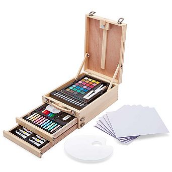 KINGART Mixed Media Easel Art Set 105 pc