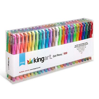 KINGART Gel Pens 100 Colors - Comfort Grip, 1.0mm